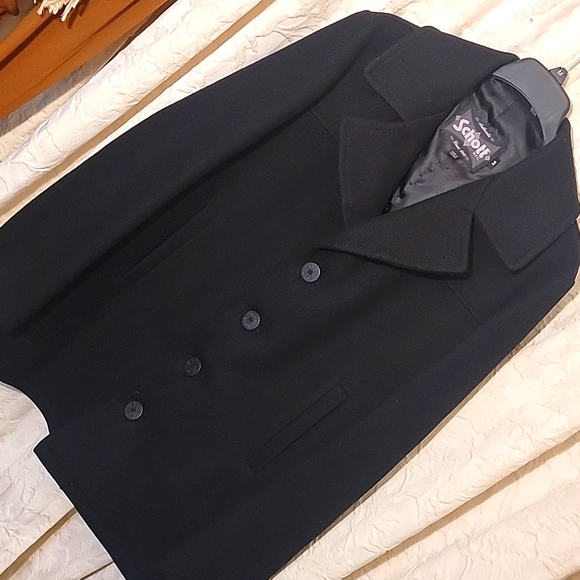 Mens Shott NYC single breasted black coat. - Picture 2 of 7